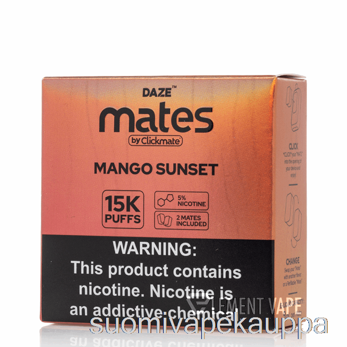 Vape Box 7 Daze Mate Pods Mango Sunset